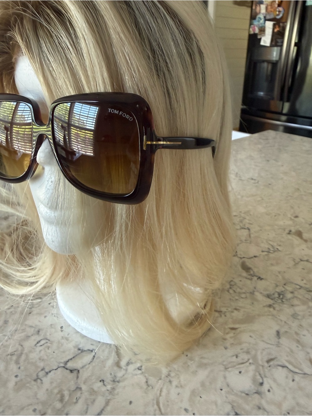Tom Ford Women's Oversized Square Sunglasses in Brown Gradient